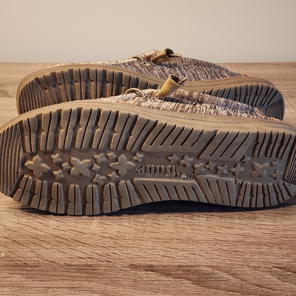 Hey Dude Wally Sport Knit Tan Mens Size 8 Casual Loafer Comfort Shoes - Picture 11 of 11